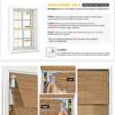 LazBlinds No Drill Cordless Bamboo Roman Shades, Light Filtering Blinds for Indoor Windows, Roll Up Bamboo Blinds for Home, 34.5" W x 48" H, Star-Beige