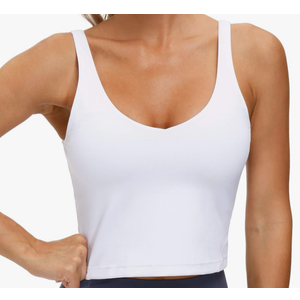 THE GYM PEOPLE Womens' Sports Bra Longline Wirefree Padded with Medium Support, Size M
