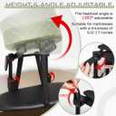 Qunclay 1 Set Massage Headrest Pillow for Bed with Upgraded Cushion Support Bracket Massage Cradle Head Rest Home Mattress Top Face Kit Green Adjustable Portable Face Down Pillow for Spa Eye Surgery