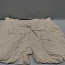CHARTOU Women's Summer Drawstring Waist Wide Leg Loose Cotton Linen Palazzo Pants (Beige, XL)