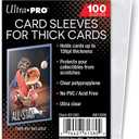 Ultra Pro Clear Thick Card Sleeves, Plastic| Holds cards up to 130-Point | 100-Count, Set of 2