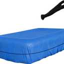 Rectangular Pool Cover for Inflatable Pool, Fits Pool Under 150" L x 102" W, Inflatable Underground Pool Cover for Garden Outdoor, 12.4' x 8.5'