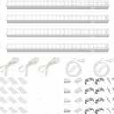 Barrina T5 Grow Lights for Indoor Plants, 5000K Full Spectrum, 1FT LED Growing Lamp, Plant Light Strip, for Seed Starting, Vegetables, Plug and Play, 4-Pack (1FT-White Cover, White)