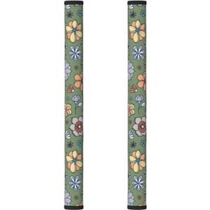 Refrigerator Door Handle Covers, Retro Floral Fridge Handle Cover Set of 2 Kitchen Appliance Handle Covers Protector for Fridge Microwave Stove Oven Dishwasher