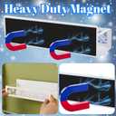 2 Pack Christmas Snowflake Magnetic Spice Rack for Refrigerator Metal Magnet Basket Shelf for Fridge Seasoning Storage Organizers Home Decor Christmas Kitchen Accessories (White)