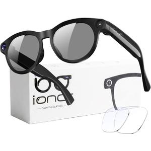 AI Smart Glasses with Camera, 8MP HD Video, Real-Time Translation | Photo Capture,Object Recognition,80min Video Time,Open-Ear Music, Bluetooth Calls, AI Assistant