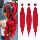 2 x 26 Inch 3 Pack Pre Stretched Braiding Hair