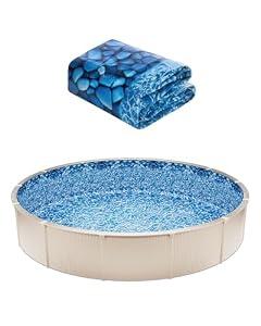 VEVOR 18-ft Round Above Ground Pool Liner, Unibead Pool Liners, Standard Gauge, 52inch Wall Height, Designed for Steel Sided Above-Ground Swimming Pools