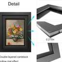 LUCKYLIFE 5x7 Picture Frame Black Wood with Double Black Mat for Tabletop or Wall, Set of 2
