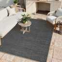 Outdoor Easy Jute Rug 5x7 Washable Non Slip Indoor Outdoor Easy Jute Rug Modern Solid Color Neutral Paito Stain Resistant Throw Carpet for Porch Kitchen Bedroom Living Room Backyard, Grey