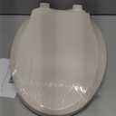 Durable Elongated Toilet Seat with Slow Soft Close - Easy to Install and Clean, Never Loosens - White, Fits Most Elongated Toilets Almond