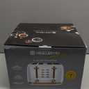 West Bend Timeless 4-Slice Toaster with 7 Browning Levels, Bagel/Waffle/Defrost Settings, High-Lift Lever, Anti-Jam, Easy-Clean Crumb Tray, 4-Slice, White/Gold