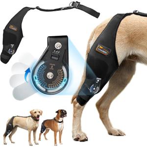 CHAMIN/RISURRY Adjustable Dog Knee Brace with Extra Collar, Support for Torn Acl Hind Leg, Tear Ligament, Osteoarthritis,Rear Leg Limp, Recovery After Surgery,et(Right Leg,L) (Large)