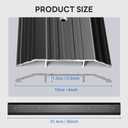 Raytano 36" L 4" W 0.5" H Extra-Sturdy Aluminum Door Threshold Strip,Thicken Floor Transition Strip for Commercial and High Traffic Places, Size 36in×4in×0.5in (Black)
