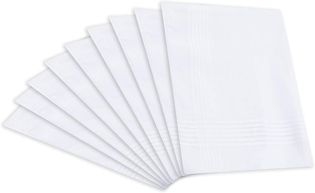 DOCKERS mens Cotton Handkerchiefs Gift Set Fashion and Classic (13 Piece, White)