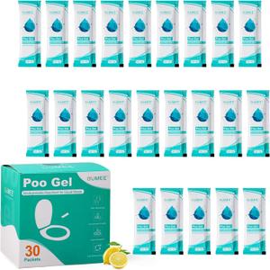 OUMEE 30 PACK Poo Gel for Portable Toilet, Camping Toilet Powder for Potty Bags, Eco Absorbent Gel, Portable Toilet Gel Packets for Outdoor Recreation Camping Supplies (30)
