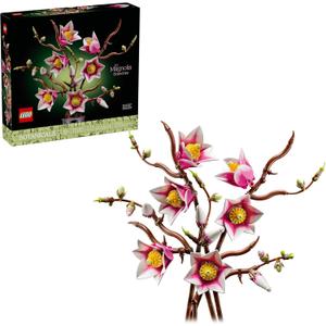 LEGO Botanicals Magnolia Branches Building Set for Adults, Ages 18+ - Gift for Birthdays - Artificial Flowers for Home Office, Bedroom or Desk Decor - 11510