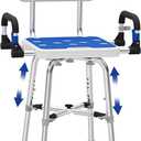 Shower Chair for Seniors Elderly Handicap Disabled Or Bariatric Adults, Heavy Duty 500 Lbs,Bench Seat for Inside Shower Stall and Bathroom Bath Tub with Arms and Back Adjustable Stool Chairs