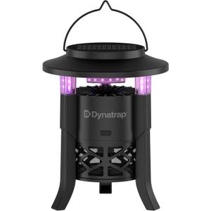 Dynatrap Outdoor Bug Trap 1/4 Acre UV LED Light Mosquito, Fly, Gnat, Moth, Wasp Trap, Chemical-Free Bug Zapper Alternative, Rechargeable and Portable Flying Insect Catcher with Cordless Capability