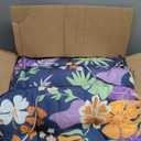 Porch Swing Cushion with Backrest, Waterproof Bench Cushion for Outdoor Furniture,2-3 Seater Replacement Thickened Swing Cushion with Ties, Patio, Outdoor, Backyard and Garden (Flower,40x40)