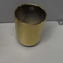 Ceramic Utensil Holder for Kitchen Counter, Gold Utensil Holder for Countertop, 5.1 W x 6.6 H inches