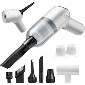 APPS2Car Handheld Vacuum for Car, 9000PA Cordless Mini Vacuum & Air Duster, 3 in 1 Portable Vacuum Cleaner with 2 Washable HEPA Filter for Home, Office, Pet Hair (White)