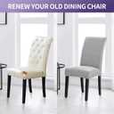 Joccun Chair Covers for Dining Room Set of 6,Dining Chair Slipcovers Stretch Dining Room Chair Covers Seat Protector,Washable Parsons Chair Cover for Home,Hotel,Banquet(Silver,6 Pack) 14"D x 14"W x 20"H