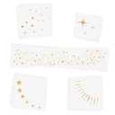 TWINKLING LIGHTS VARIETY SET of 25 assorted premium waterproof metallic gold jewelry temporary foil face Flash Tattoos, face sparkle, face glitter, metallic tattoo, eye jewel, New Years Eve