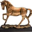 Horse Resin Statue - Horse Art Figurine - Decorative Home & Office Decor Ornaments for Desk, Bookshelf, Wine Cabinet to Attract Luck and Wealth (Q3)