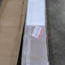 Fredbeck 28x84 inch White Barn Door with 5FT Sliding Door Hardware Kit Included & Handle,MDF,Solid PVC Surface,DIY Assembly,5-Panel,Fit 25in-26in Opening