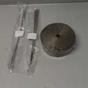 2"x 50' Twill Weave Motorcycle ATV Titanium Exhaust Heat Shield Wrap with 11.8" Locking Ties (Pack of 15)