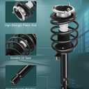 AUTOMUTO Front Pair Complete Struts Spring Assembly Shock Absorber Fit for 01-05 for BMW 320i, 2000 for BMW 323Ci, 99-00 for BMW 323i, 01-06 for BMW 325Ci, 01-05 for BMW 325i Replace for 171582 171581