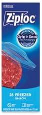 Ziploc Gallon Food Storage Freezer Bags, Grip 'n Seal Technology for Easier Grip, Open, and Close, 28 Count