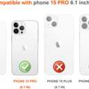 Hungo Compatible for iPhone 15 Pro Case Cute Clear with Design, Girly for Women Girls Transparent Black Grey Hearts