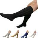 HealthyNees Seniors Care 15-20 mmHg Compression Leg Calf Closed Toe Zipper Socks, 5X-Large