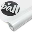 White Glitter Puff Vinyl Heat Transfer - 12" x5ft 3D Puff HTV Vinyl, Glitter Puffy Iron-On for Fabrics, Perfect for T-Shirts, Bags, Pillows, Compatible with Cricut & Cameo