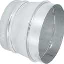 PATIKIL 8 Inch to 7 Inch Duct Reducer, Galvanized Steel Round Air Duct Reducer Crimped Pipe Increaser Adapter Connector Fitting Coupling for HVAC, Ventilation Systems