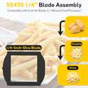 55470 1/4'' Dice Blade Assembly, Direct Blade Assembly Replacement for 55457 Vegetable and Fruit Manual Food Processor, NSF-Certified Stainless Steel 1/4'' Blade Assembly with 7.4x7.35x0.85 Inches