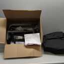 Amagabeli 8ft Firewood Log Rack Outdoor Heavy Duty Logs Holder for Fireplace Indoor Outdoor Adjustable Wood Racks for Fire Wood Holder Metal Pile Stand Storage Stacker Organizer Black