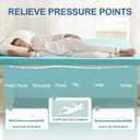 Eiayeebil 2 Inch Memory Foam Mattress Topper Queen, Mattress Pad Gel Infused Foam Bed Topper, Ventilated Soft Blue,Queen Size