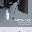 2 x ELEGRP Outlet Extender with 3 Rotating Surge Protector Outlets, Multi Plug Outlet Adapter with 3 USB Ports, Power Strip with Spaced Outlet Splitter for Home, Office, Travel, ETL Listed, White, 1 Pack