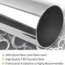 3 Inch Straight DIY Custom Mandrel Exhaust Pipe Tube Pipe, 35 Inch Length, 3'' OD Mandrel Straight Pipe, T304 Stainless Steel, Universal Fitment - 1PC