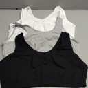 Fruit of the Loom Women's Multi-Pack Tank Top Style Sports Bra (38, Black//White/Heather Grey)