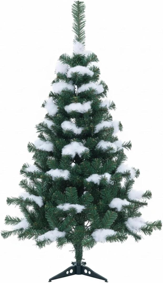 3 ft Artificial Christmas Tree with Snow Set Small Snow Flocked Christmas Green Tree with 14.2 Ounces Fluffy Cotton for Xmas Holiday Winter Tabletop Home Decoration