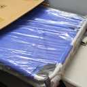 3-in-1 Sun Tanning Chair with Face Holes, Breathable Chaise Lounge Chair Outdoor, 5-Position Recliner, Lay Flat, Folding Side Table, Removable Pillow, Max 330lbs, Beach, Patio, Camping, Blue