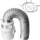 211 Dryer Lint Trap Indoor Dryer Vent Kit Filter Bucket with 4 Inch by 5 Feet Proflex Ducting Hose