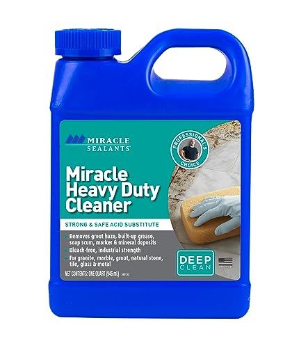 Miracle Sealants Miracle Heavy Duty Non-Acidic Cleaner, Tile & Stone Cleaner & Grout Haze Remover, Quart