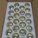 KEYWING 24PCS Gold Glass Votive Candle Holders,Tea Lights Candles Holders for Table Centerpieces, Home, Bridal Shower, Birthday, Festival Party Table Decor