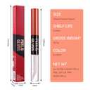 2Pcs Peel Off Lip Gloss Tattoo and Lip Oil 2-in-1, Lip Stain Peel Off Masque - Peel Off Lip Tint ,Long Lasting Waterproof Transfer-proof Lip Mask Lip Gloss Peel Off Lip Liner,Stay Lip Makeup 06#+07#