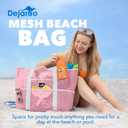 Dejaroo Mesh Sand Free Bag - Strong Lightweight Bag For Beach & Vacation Essentials. Tons of Storage!